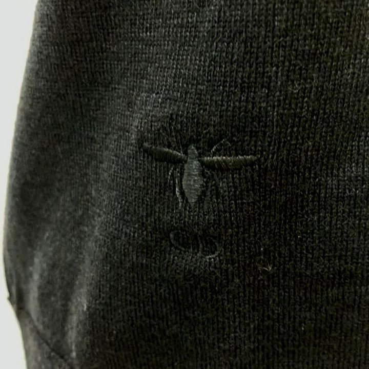 Dior D Uniforme Knit Sweater Wool Short Sleeve Black Round Neck 38 — view 8