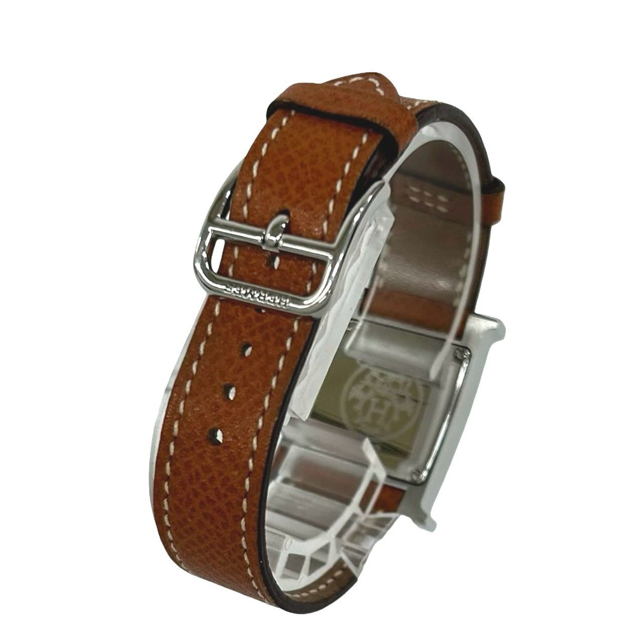 Hermes H Watch Veau Epsom Quartz Wrist Gold — view 8