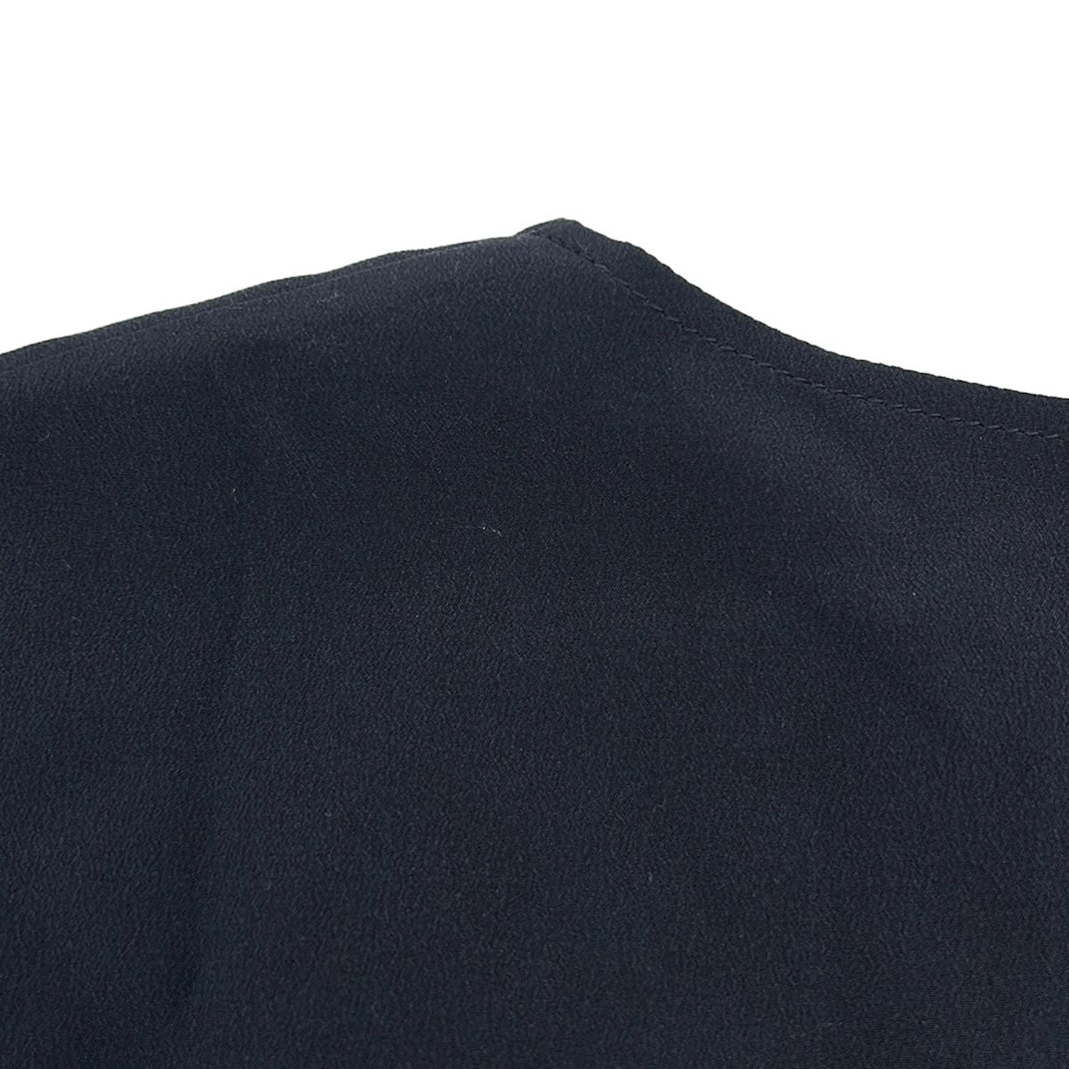 Hermes Short Sleeve Top S Dark Navy Silk 34 — view 6