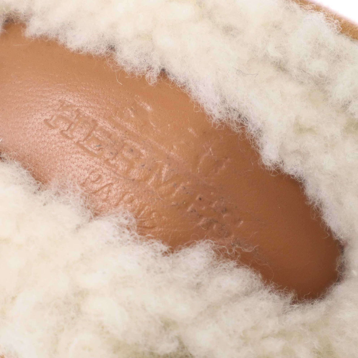 Hermes Flore 60 Flor Suede Leather Shearling Sandals Camel Brown — view 8