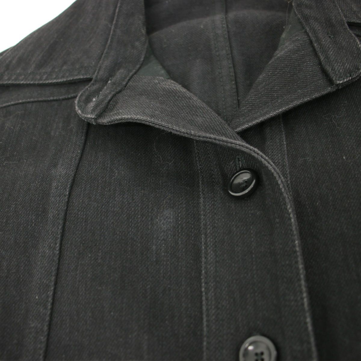 Celine by Phoebe Philo Cut Off Belted Denim Dress 2 Black 36 — view 8