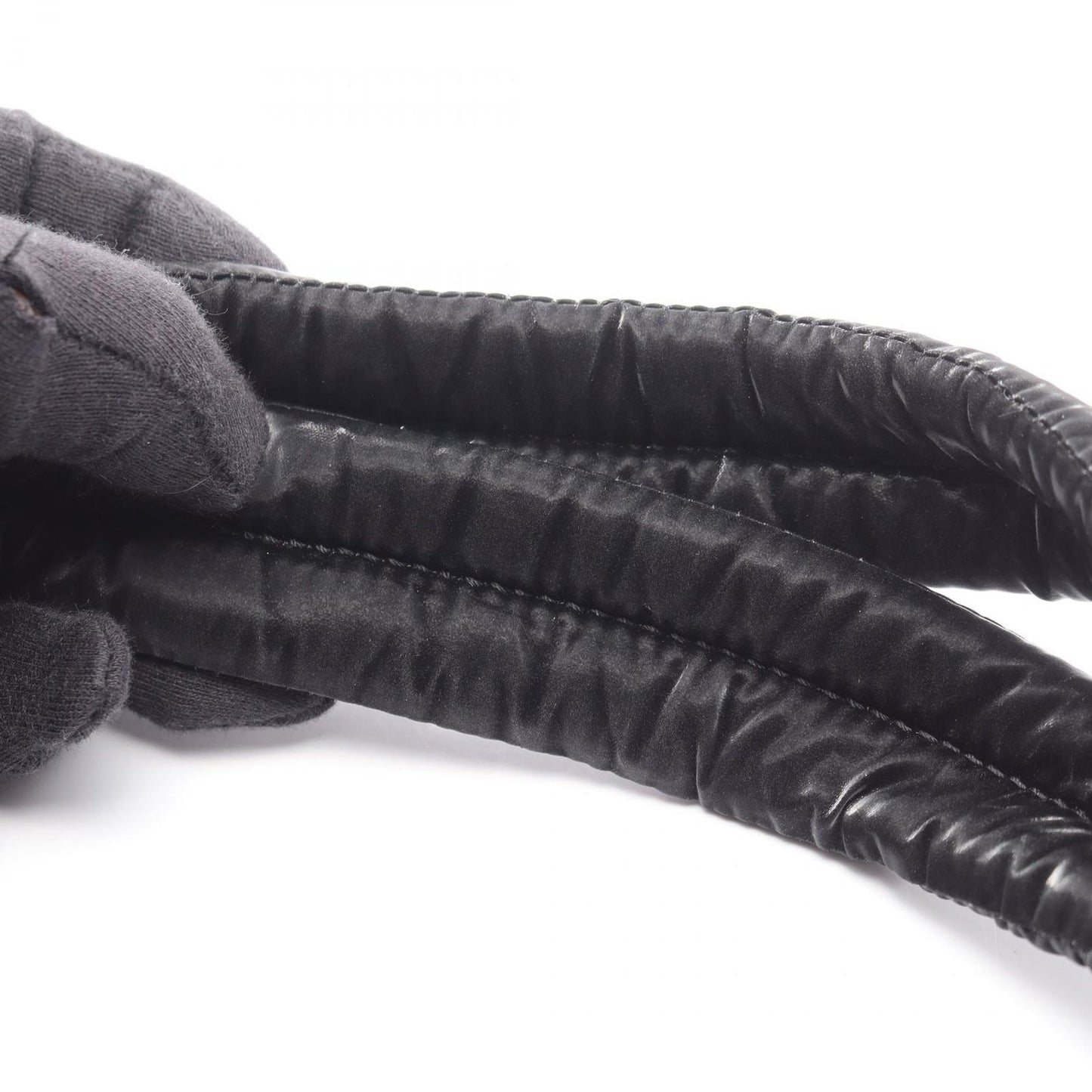 Saint Laurent Paris Tote Bag Wide Puffer Black Nylon — view 8