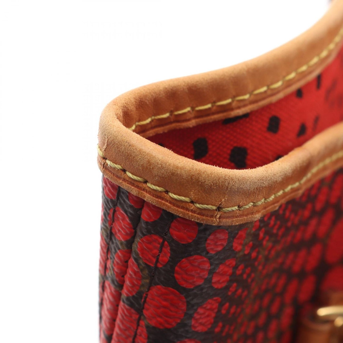 Louis Vuitton Tote Bag Neverfull MM Monogram Wave Rouge Yayoi Kusama Leather — view 8