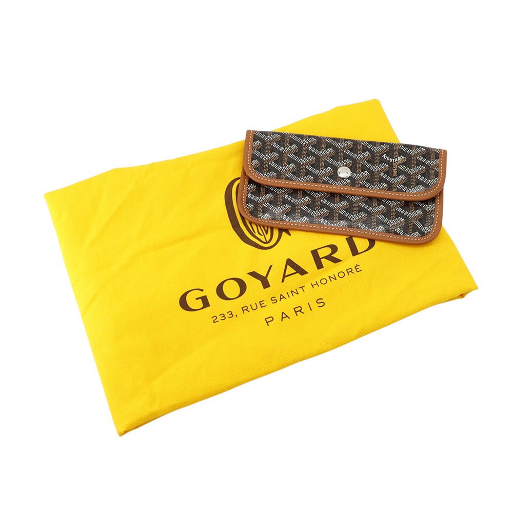Goyard Tote Bag Saint Louis PM Leather Black Herringbone — view 7