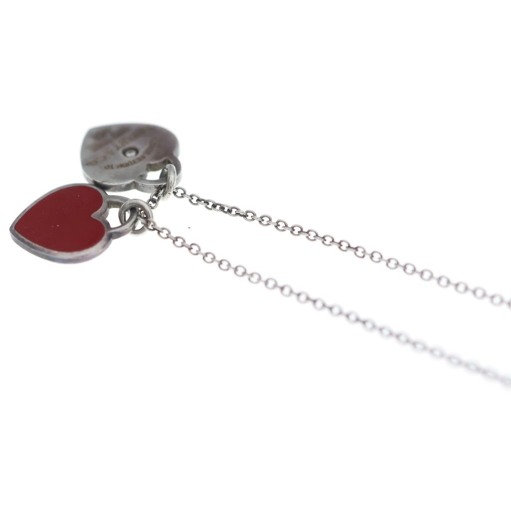 Tiffany & Co Return to Double Heart Pendant Chain Silver — view 6