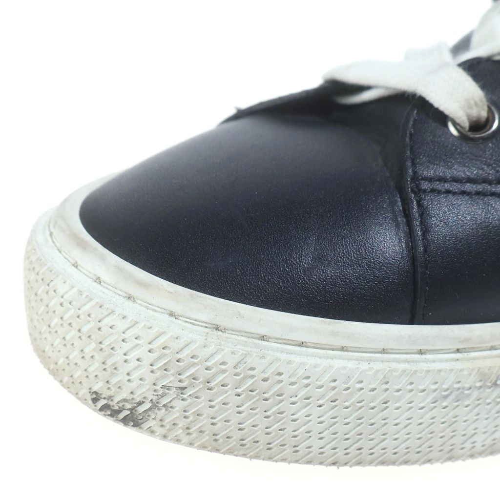 Hermes Day Kelly Buckle Low Cut Leather Sneakers Silver Black — view 6