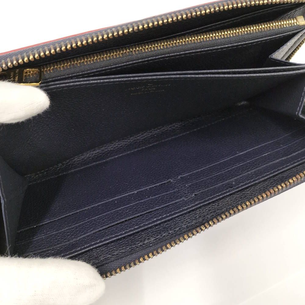 Louis Vuitton Zippy Wallet Monogram Empreinte Marine Rouge — view 8