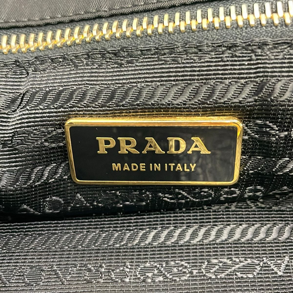 Prada Tote Bag Black Ribbon Leather — view 8