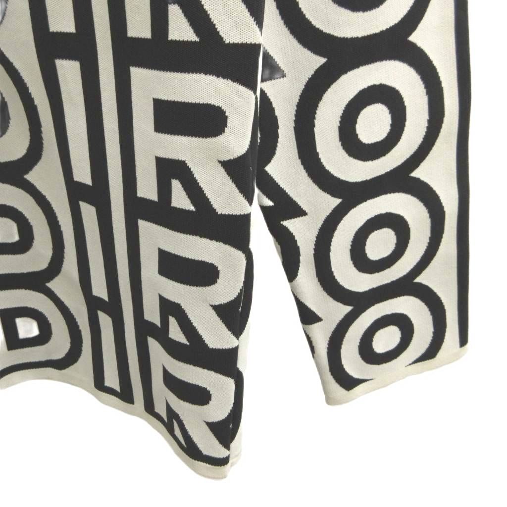 Fendi All Over Print Knit Top Logo White Black Stretch Amds YU Sweater 38 — view 5