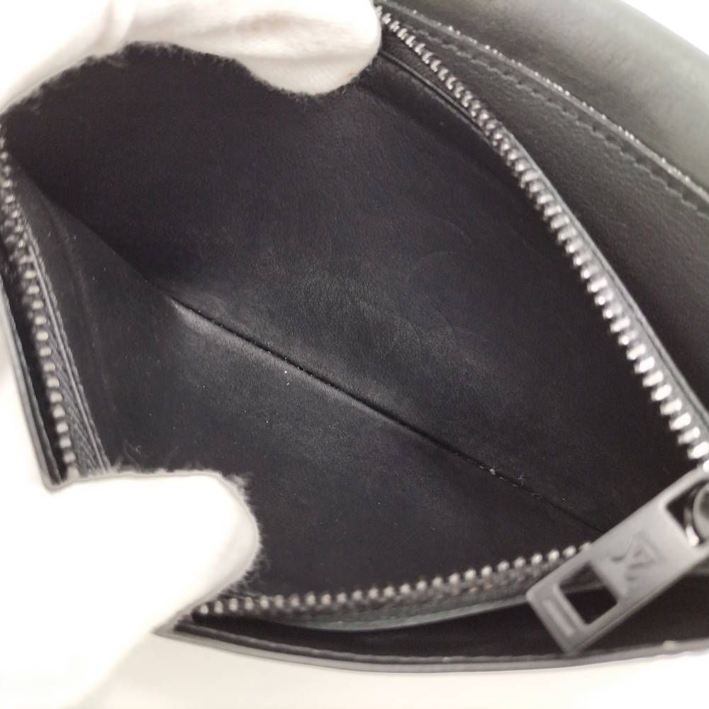 Louis Vuitton Portefeuille Brazza NM Bifold Wallet Aerogram Gray Leather Noir — view 8