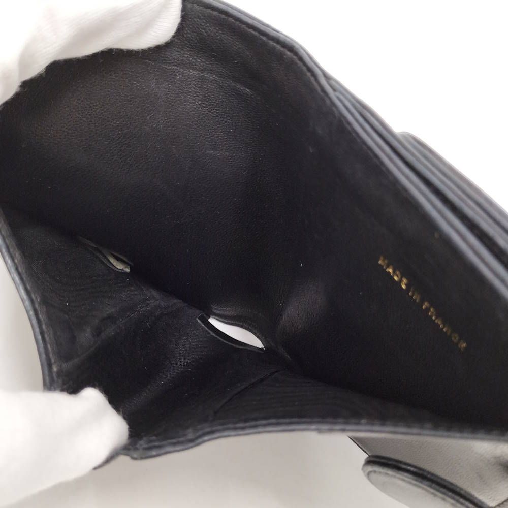 Chanel Compact Wallet Lambskin Leather Black — view 8