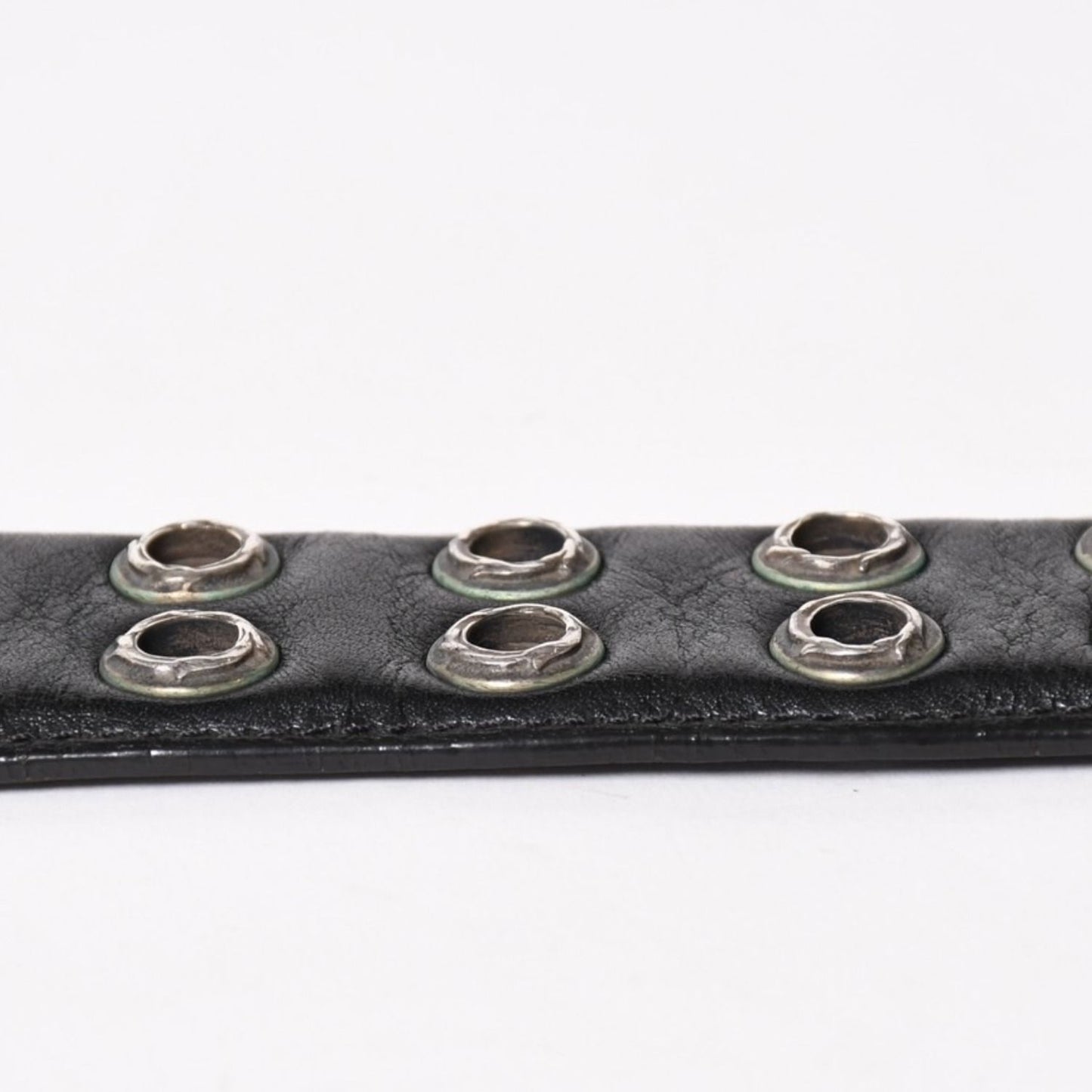 Chrome Hearts Strap Dbl Row of Grommets Double Row of 925 Sterling Silver Belt — view 8