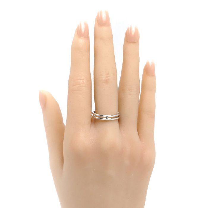 Hermes 18k White Gold Ariane Ring — view 7