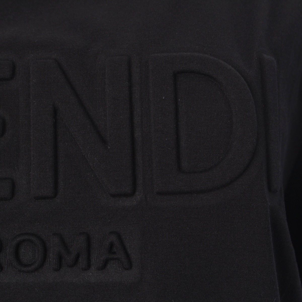 Fendi Embossed Logo Gradient Short Sleeve T-Shirt Top Afrm Black — view 8