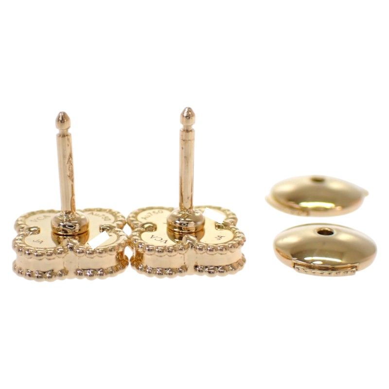 Van Cleef & Arpels Sweet Alhambra Earrings 18k Yellow Gold Mother of Pearl — view 8
