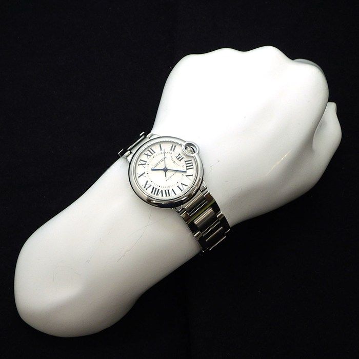 Cartier Watch Ballon Bleu MM Silver Guilloche Dial Roman Index SS Automatic — view 8