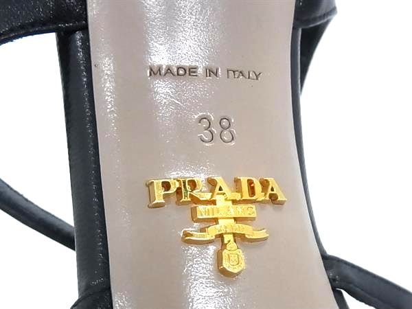 Prada Leather High Heels Shoes Black — view 5