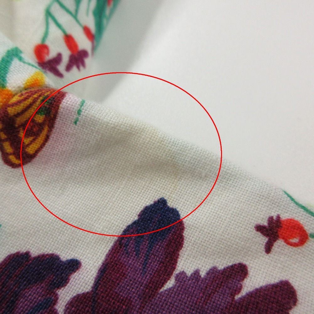 Gucci Dress Vintage Floral Linen Short Sleeve Collared Pattern Flower White — view 8