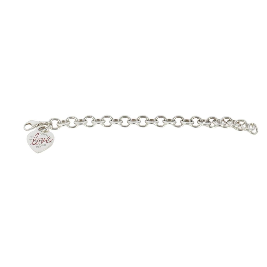 Tiffany & Co Return to Tiffany Enamel Love Heart Charm Bracelet Silver — view 5