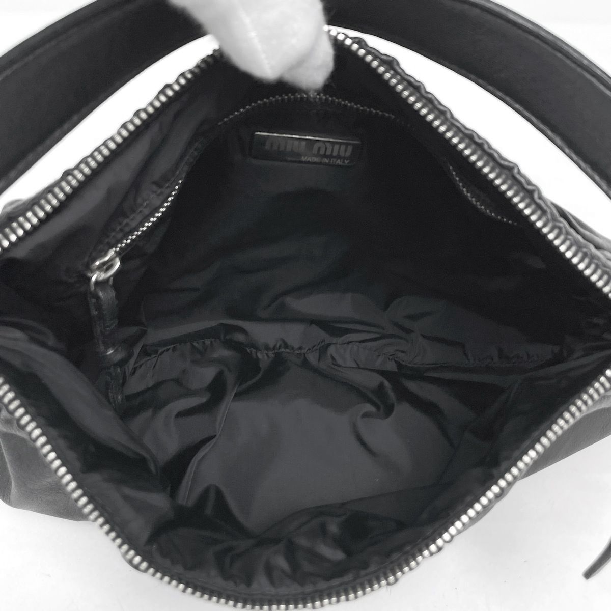 Miu Miu Handbag Leather Black — view 7