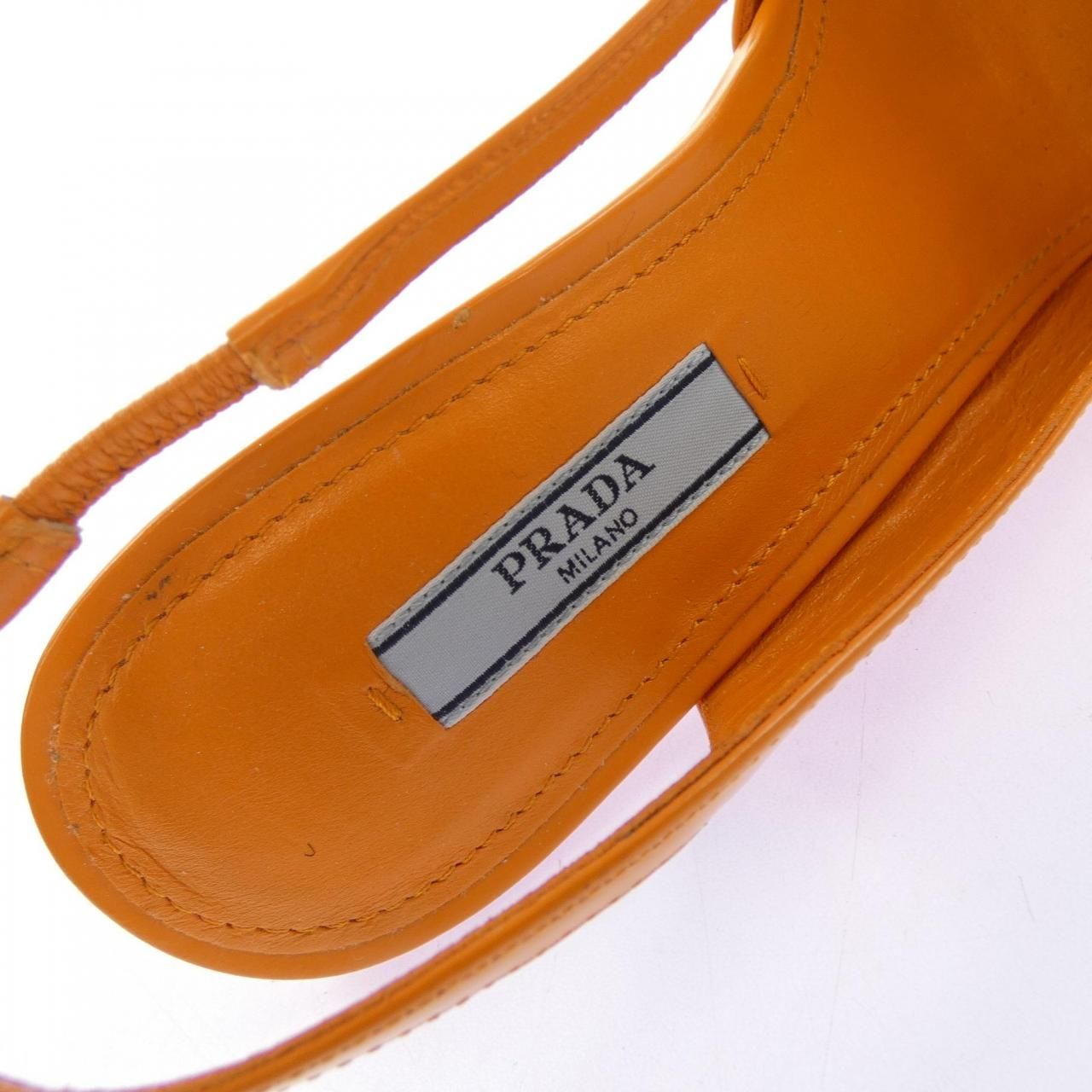 Prada Slingback Triangle Logo Pumps Heel — view 6