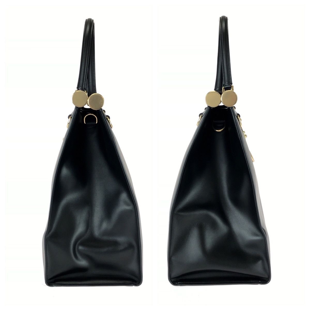 Dolce & Gabbana Sicily 2-Way Black Leather Tote Business Shoulder Bag — view 8
