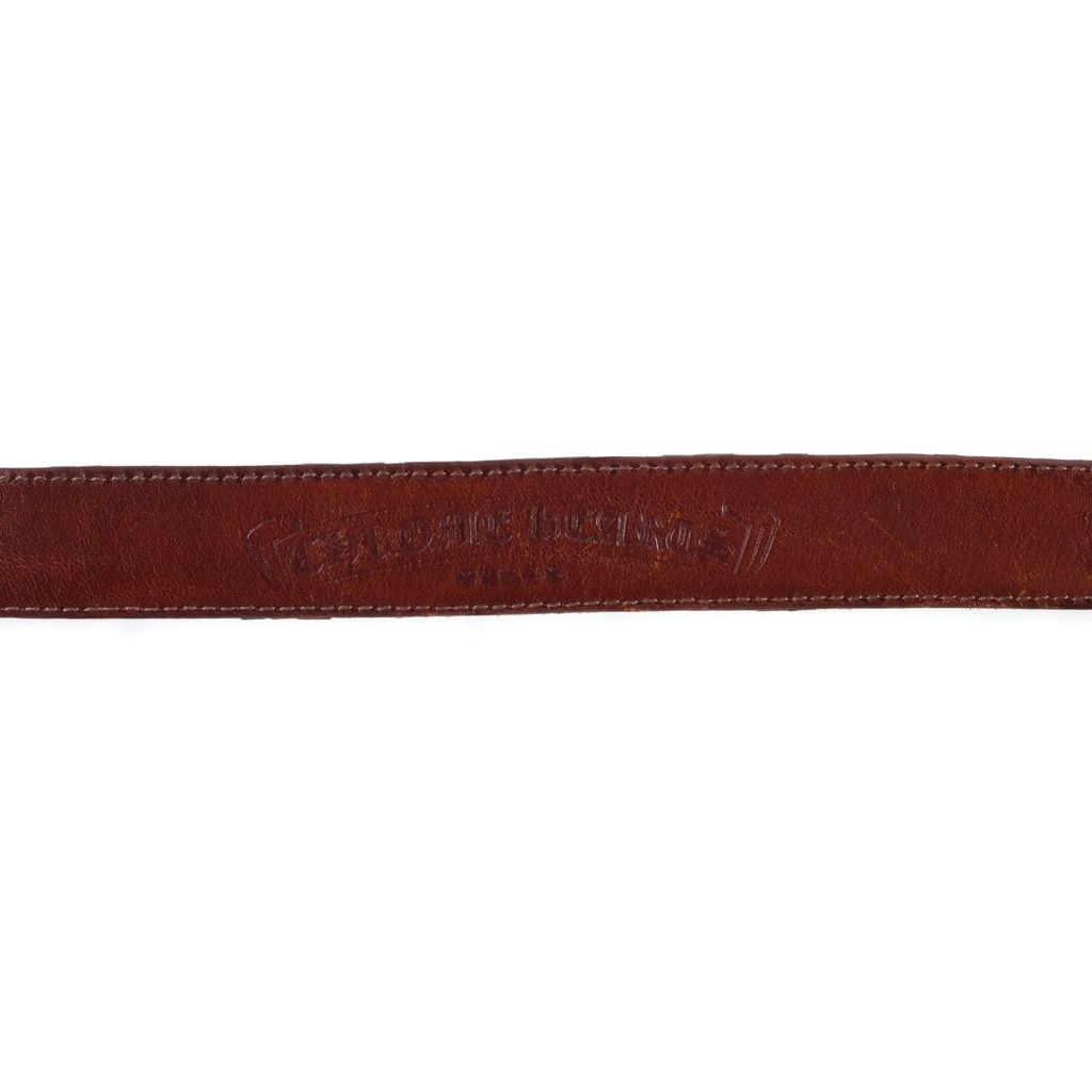 Chrome Hearts Blt Otj 1.0 Leather Belt Brown Silver — view 6