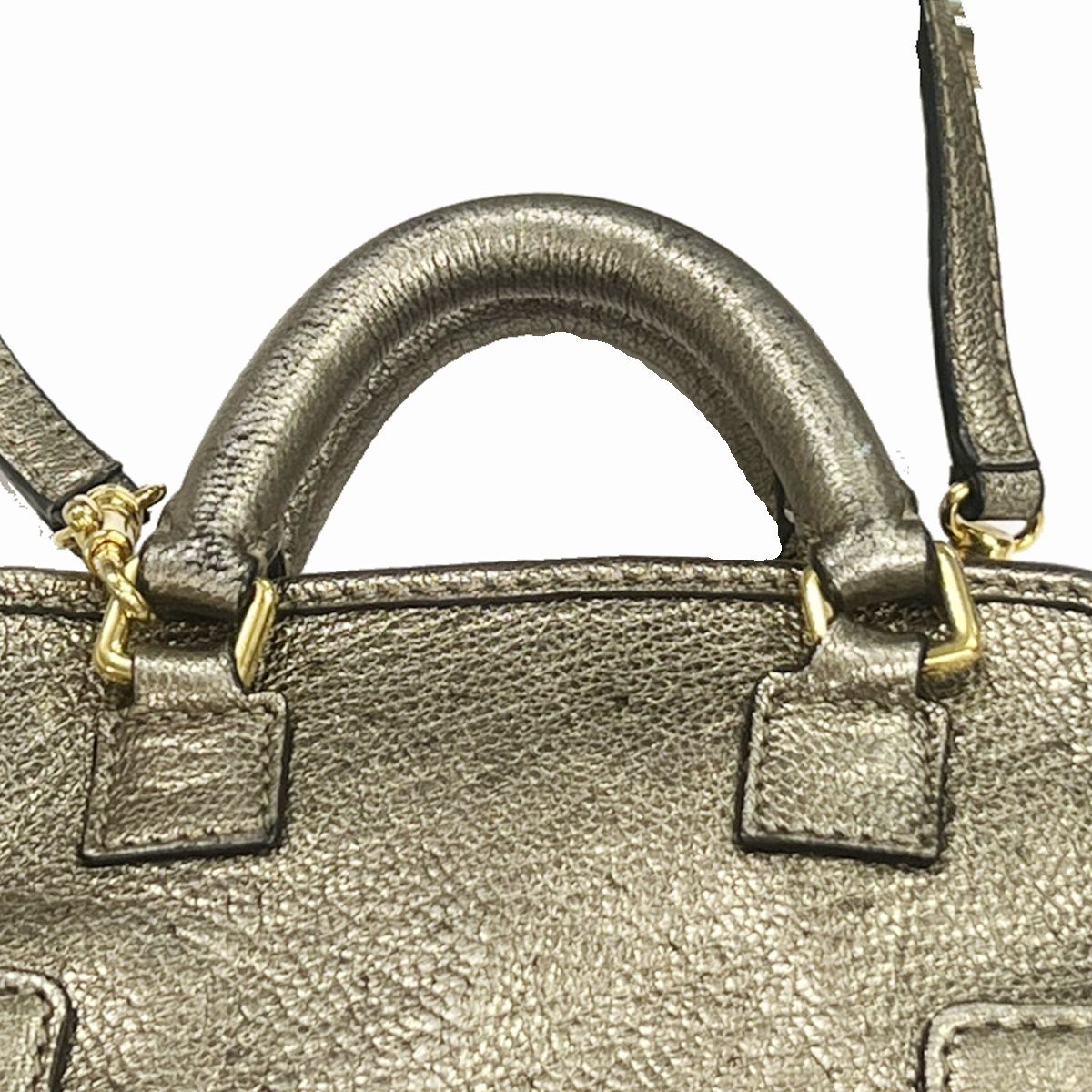 Loewe Amazona Micro Mini Shoulder Bag 2-Way Metallic Leather — view 8