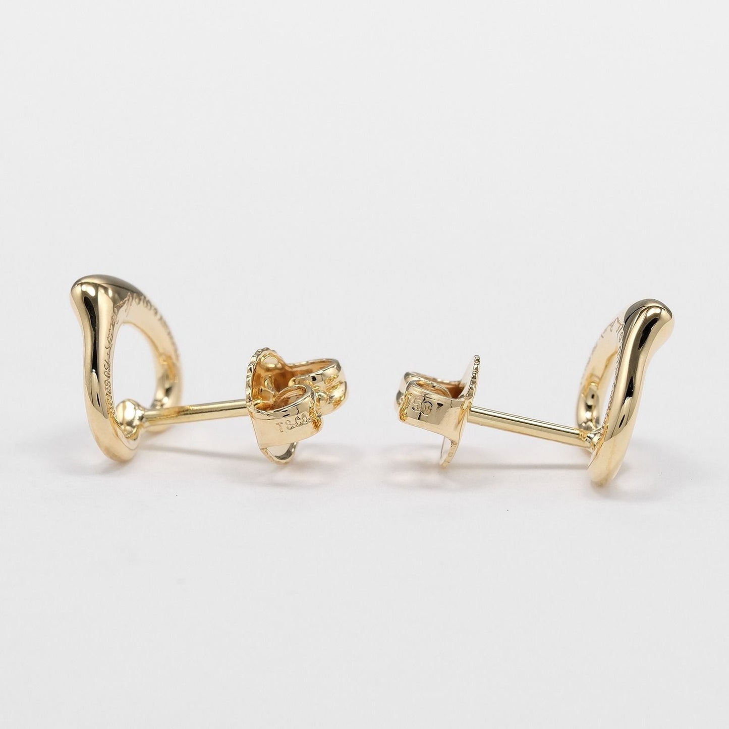 Tiffany & Co Open Heart 18k Yellow Gold Earrings — view 7