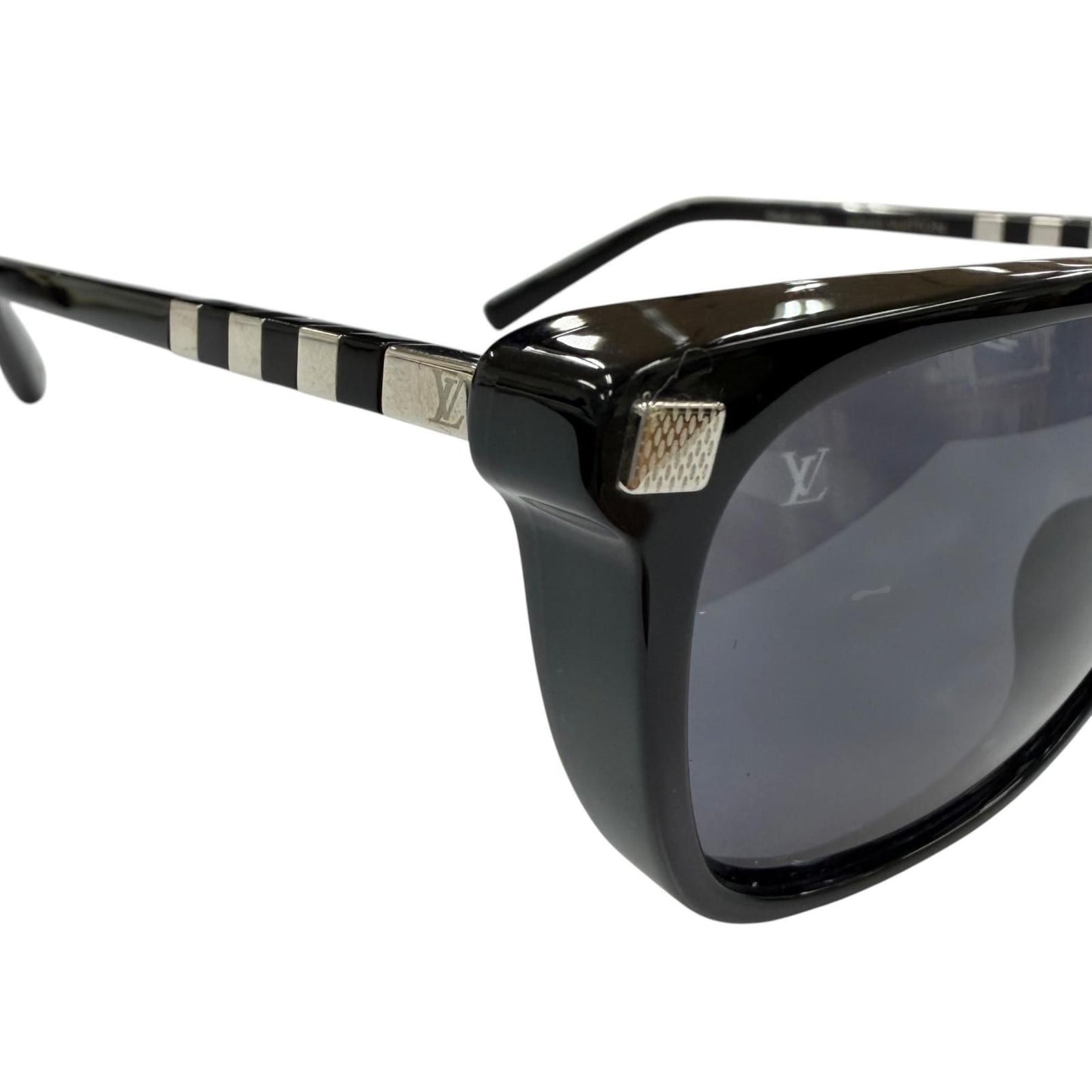 Louis Vuitton Conviction Sunglasses Black Silver 57 18 Demo Lens Eyewear — view 8