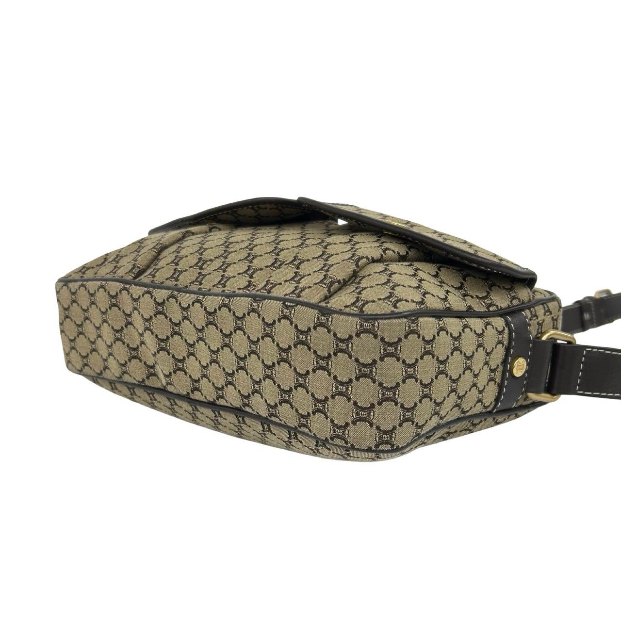 Celine Macadam Blason Pattern Canvas Leather Shoulder Bag Pochette Crossbody — view 8