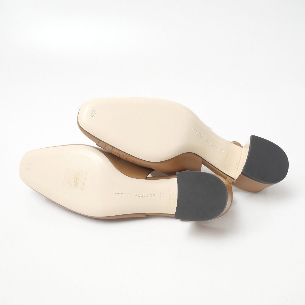 Bottega Veneta Pumps Slingback Chunky Heel Intrecciato Motif Buckle RB — view 8