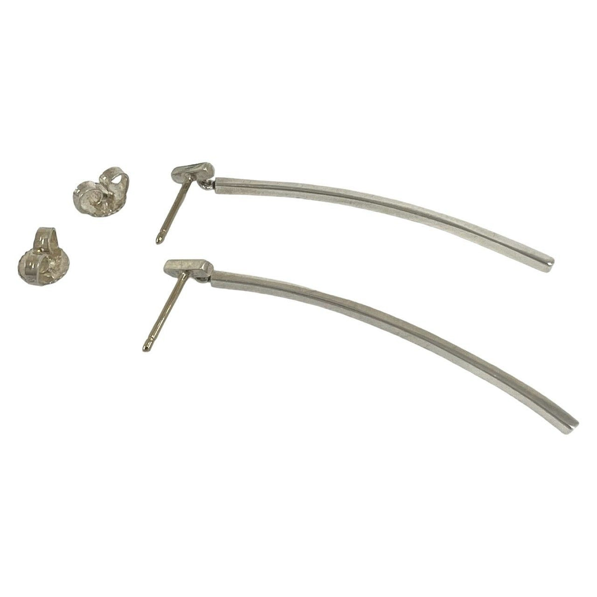 Tiffany & Co T Wire Bar Earrings 925 Sterling Silver — view 7