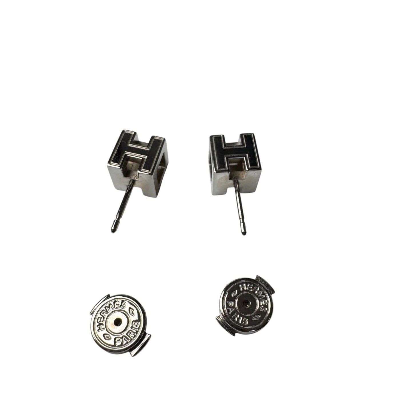 Hermes Cage de Ash H Cube Earrings — view 8