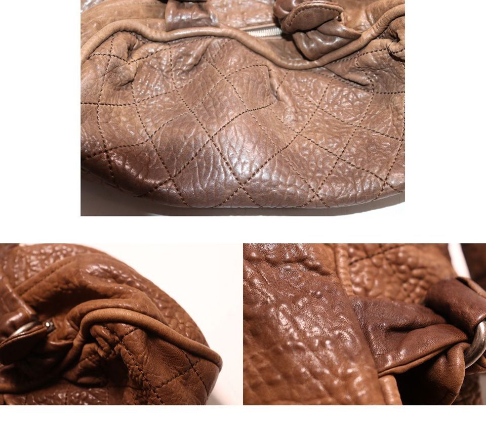 Chanel Leather Handbag Brown — view 8