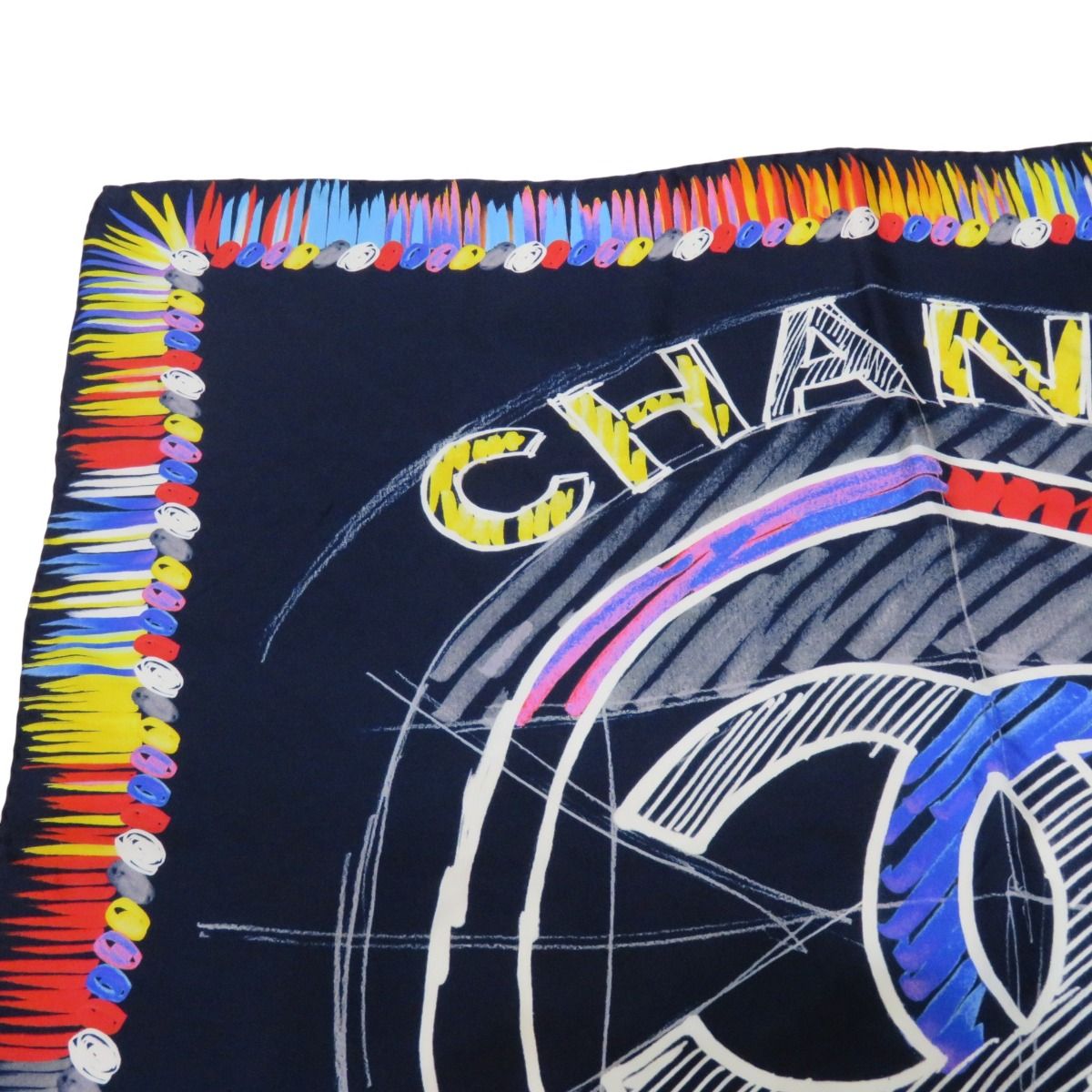 Chanel Scarf Silk Scarves Blue — view 8