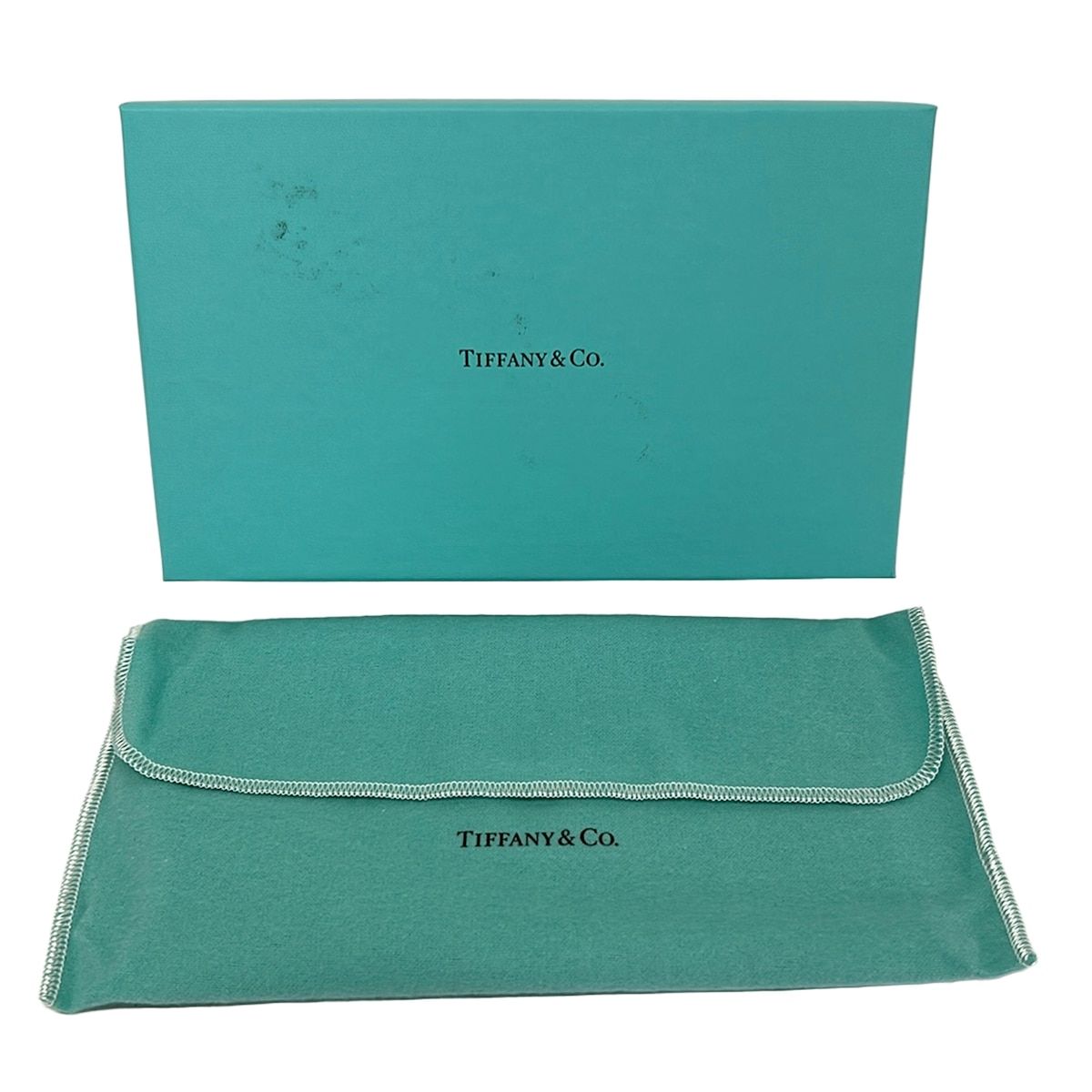 Tiffany & Co Wallet Light Blue Turnlock Leather — view 8
