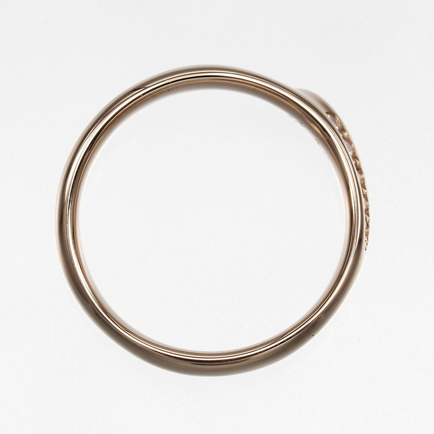 Tiffany & Co Open Heart Band 18k Pink Gold Diamond Ring — view 8