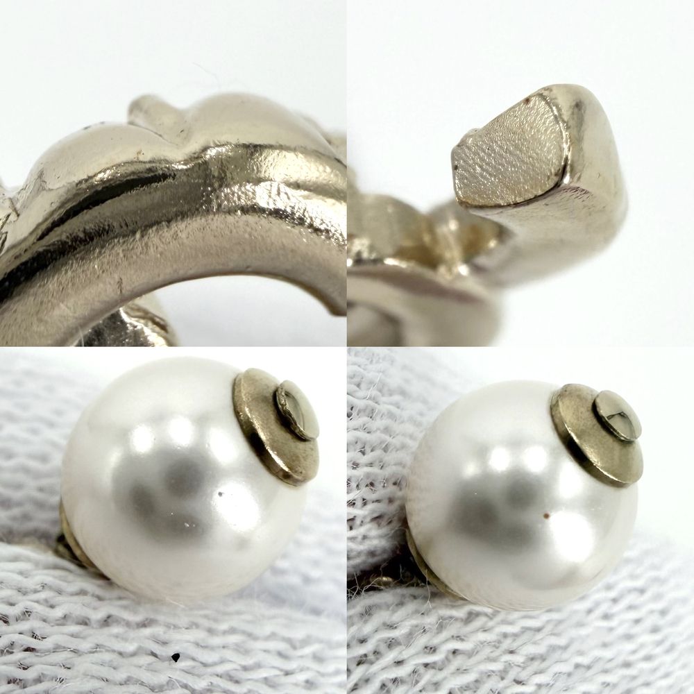Chanel Necklace CC Logo Rhinestone Faux Pearl Gold — view 7