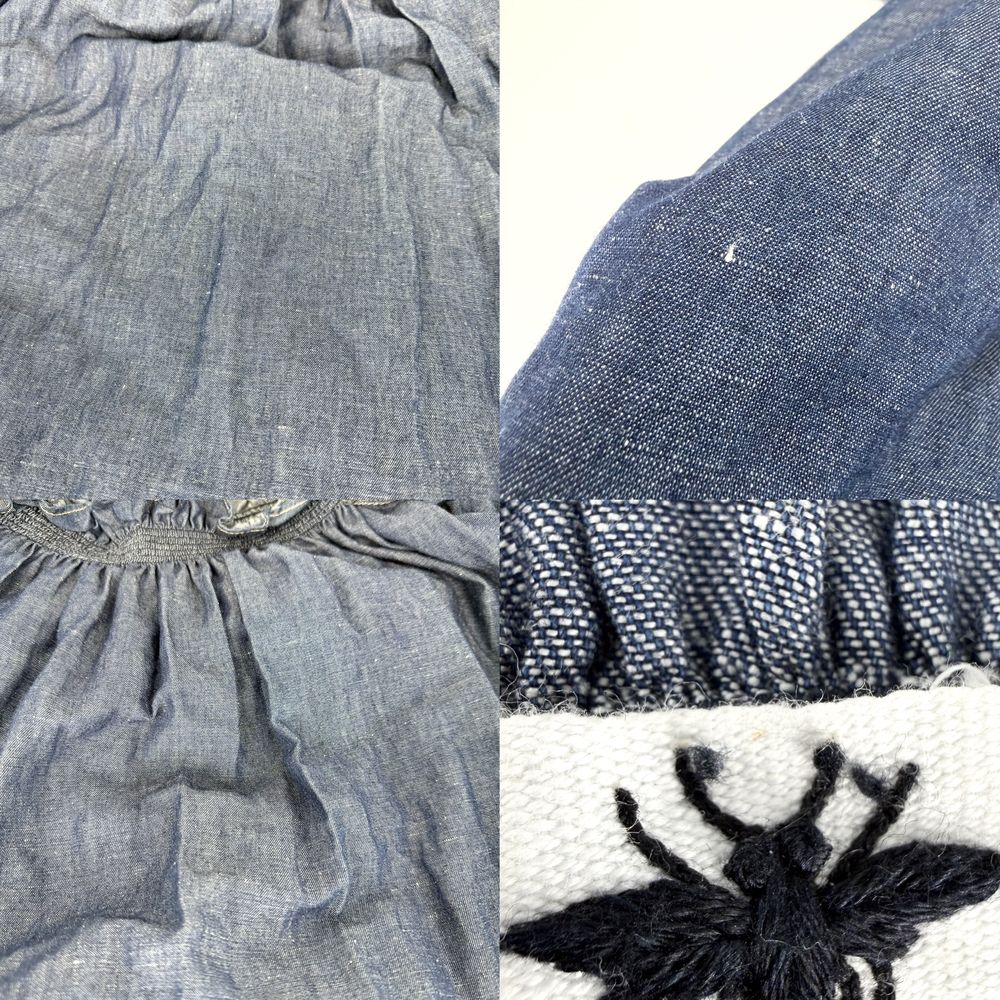 Dior Dress Off Shoulder Ruffles Denim Indigo Cotton Spring Summer Autumn 40 — view 5