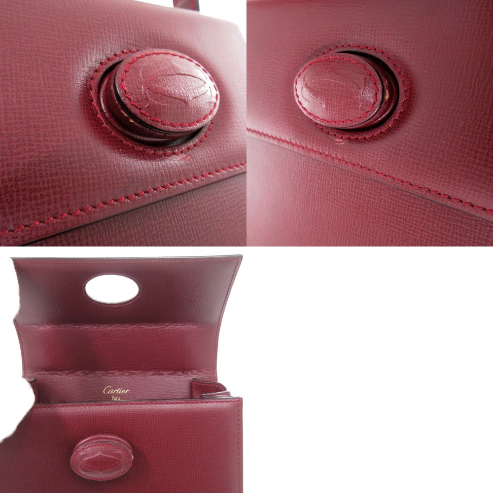 Cartier Must Line Handbag Leather Bordeaux — view 8