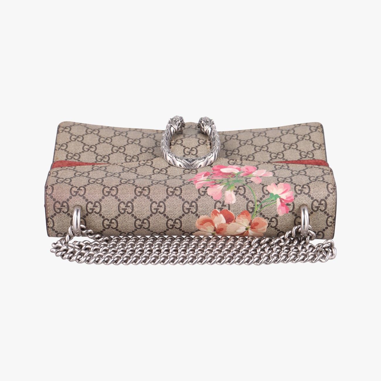 Gucci Dionysus Beige Red Multi Suede Shoulder Bag — view 8
