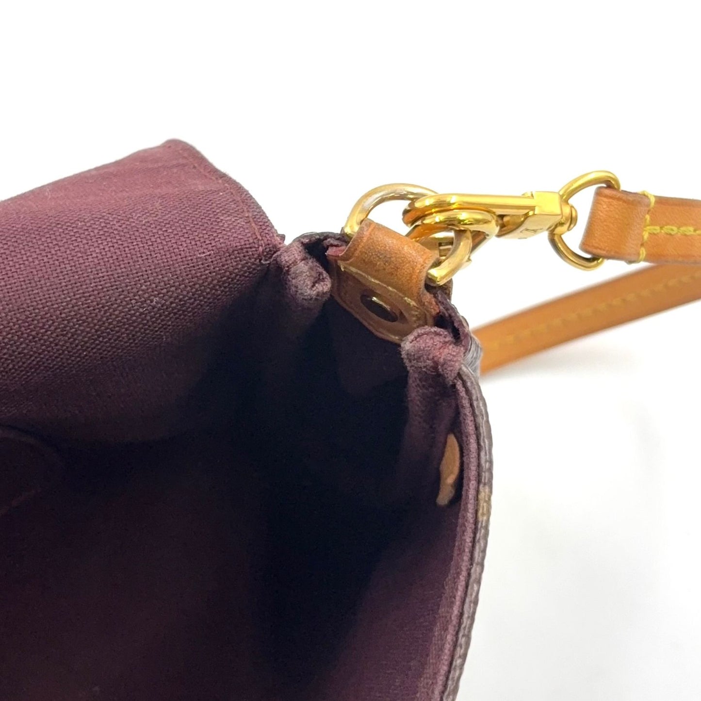 Louis Vuitton Favorite MM Monogram Leather Brown Light Handbag Gold — view 8