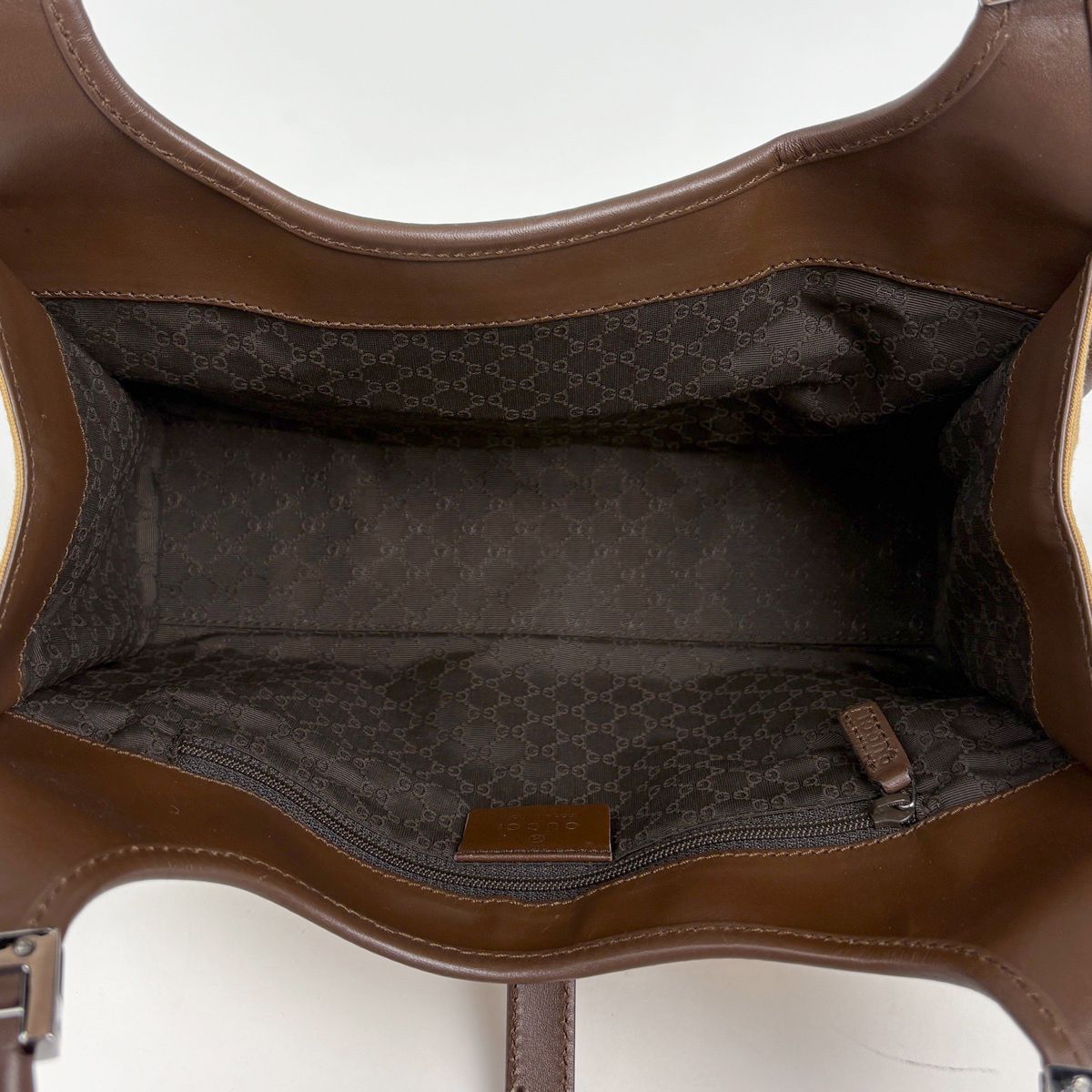 Gucci Handbag Jackie Line Sherry Web Canvas Brown Yellow — view 6
