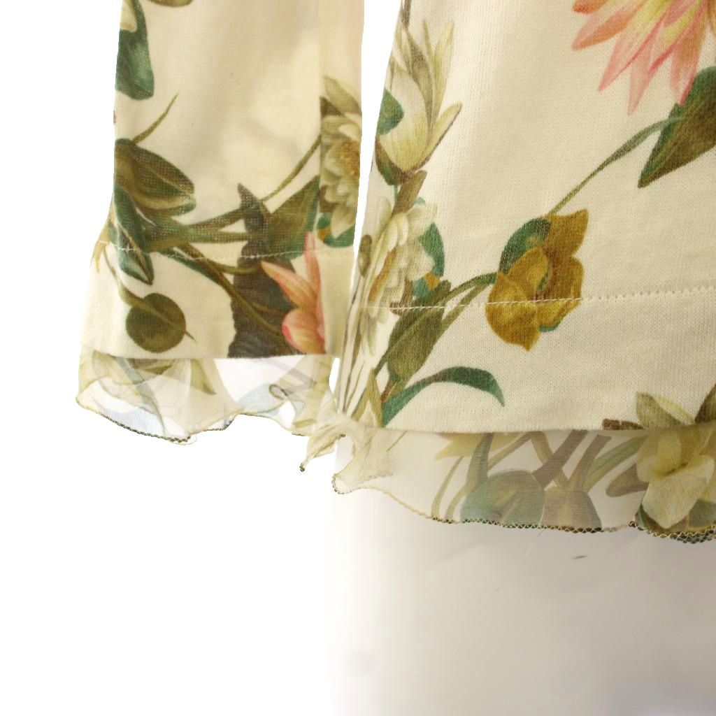 Dior Galliano Era Ensemble Knit Cardigan Sleeveless Top Floral Pattern Cashmere — view 8