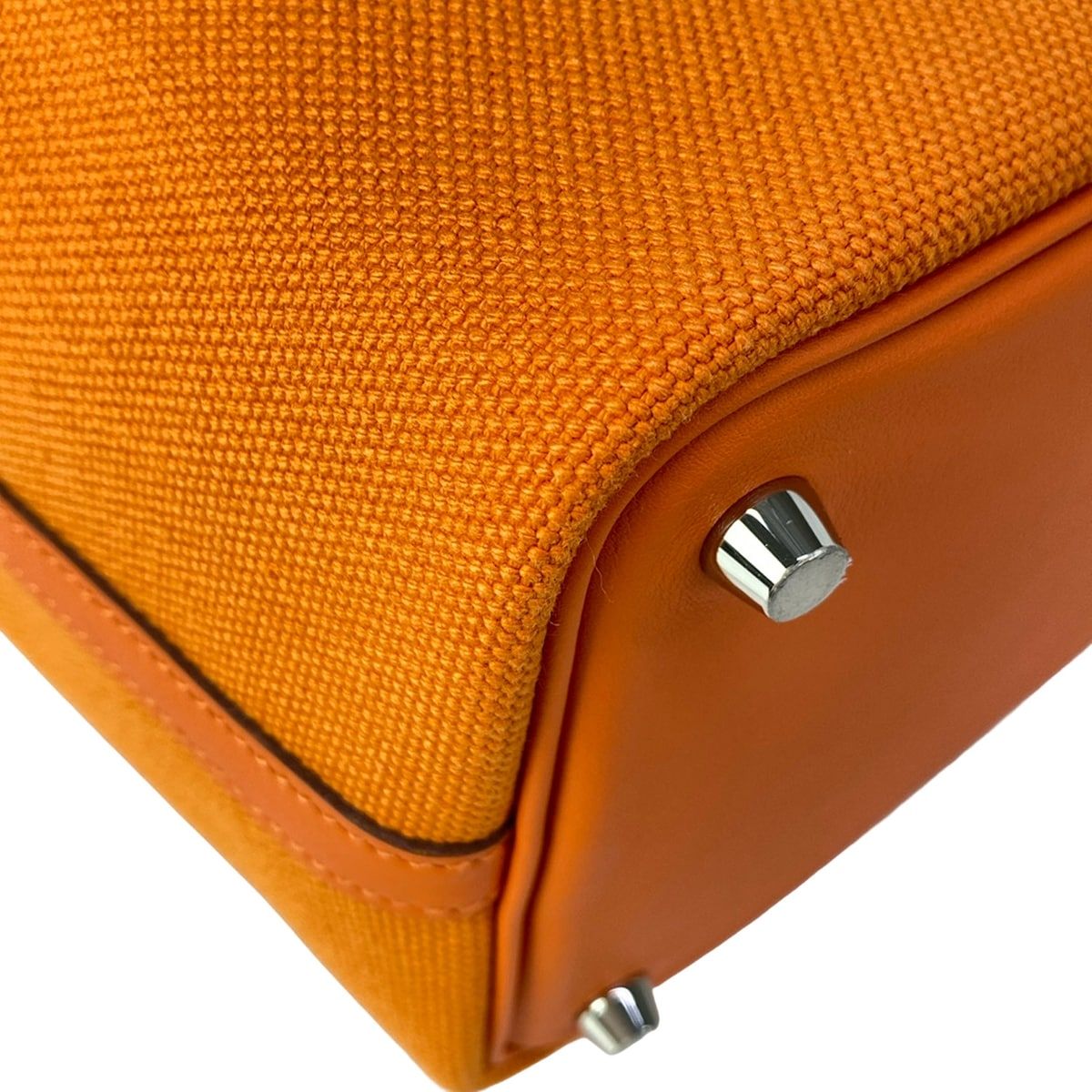 Hermes Handbag Picotin Lock Cargo PM Orange Silver — view 8