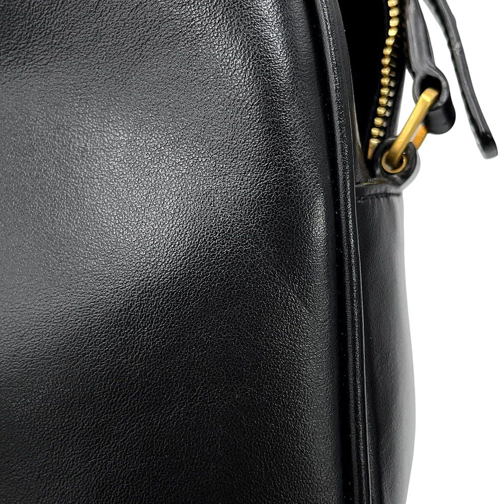 Saint Laurent Paris Shoulder Bag Lou Leather Suede Leopard Black — view 8