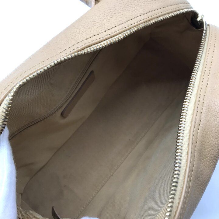 Chanel CC Logo Jumbo CC Quilted Mini Boston Hand Bag Beige — view 8