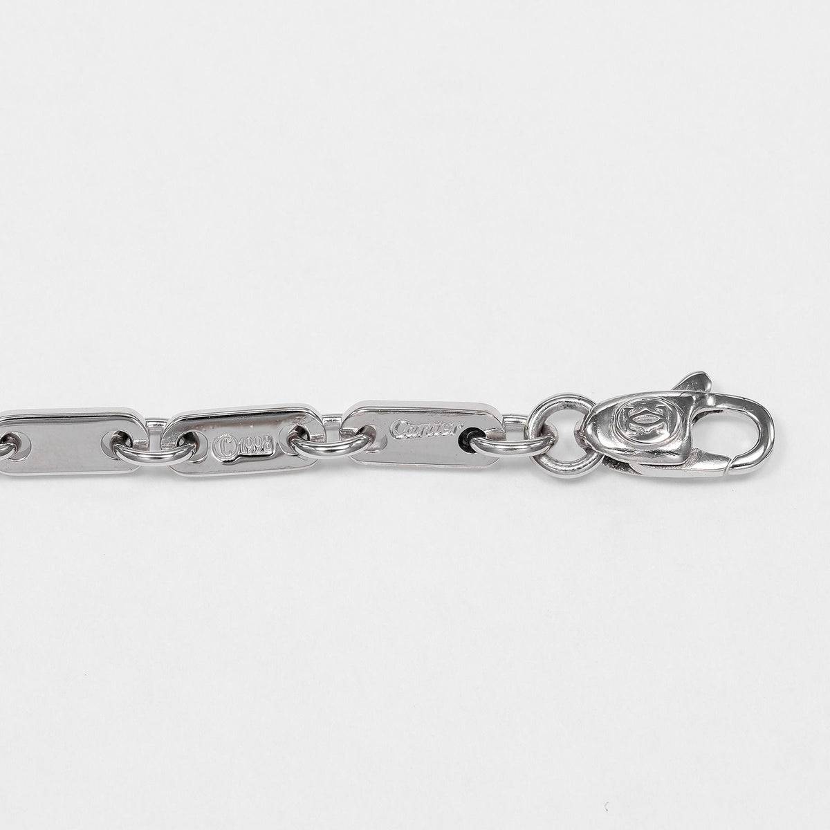 Cartier Figaro 17.3 18k White Gold Bracelet — view 8