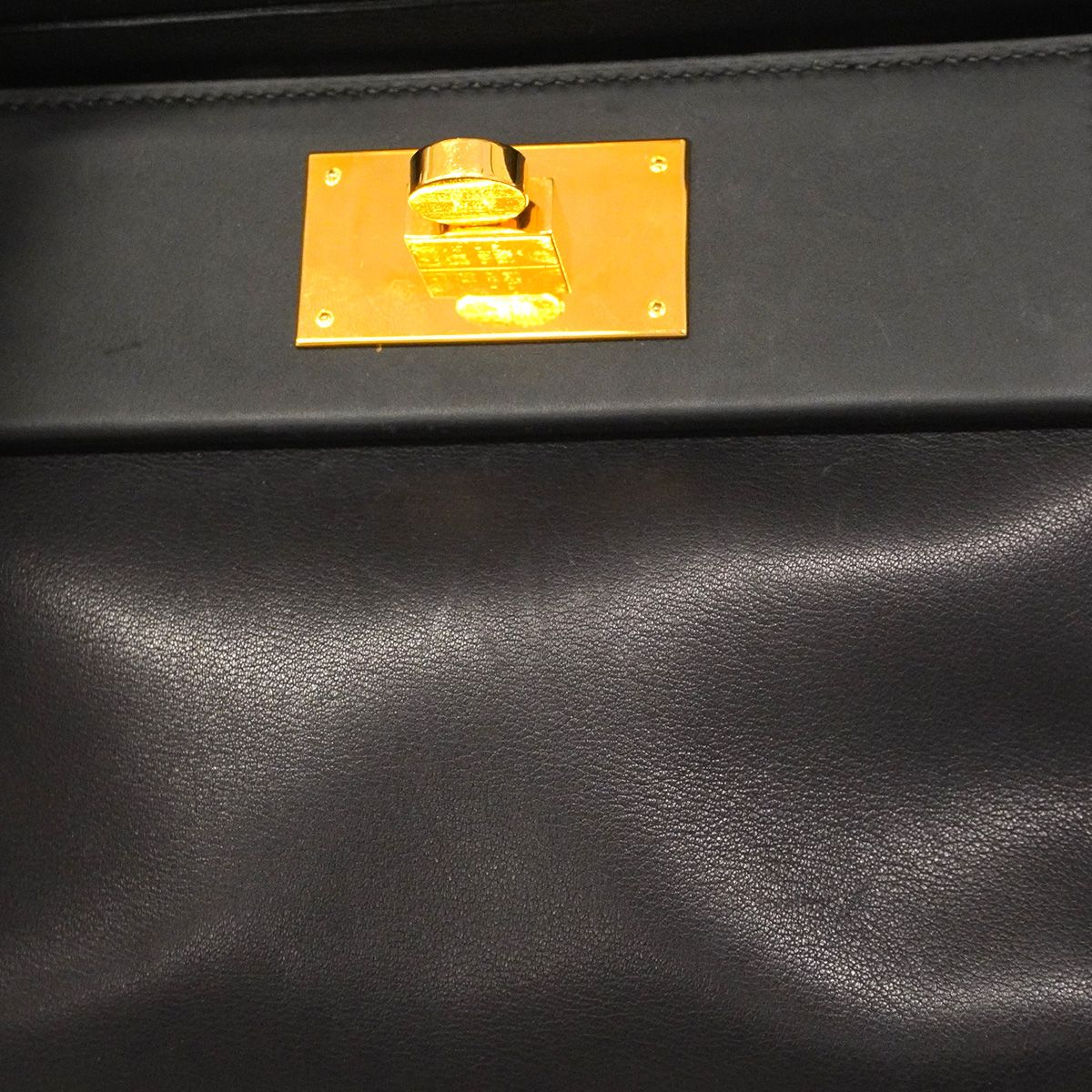 Hermes Handbag Sac Vanquatre 21 Swift Black Gold 2-Way Back — view 8
